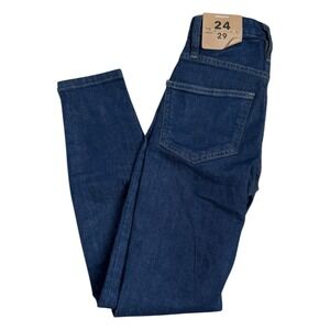 Patagonia Womens Organic Cotton Dark Wash Denim‎ Jeans High Rise Size 24x29 NEW